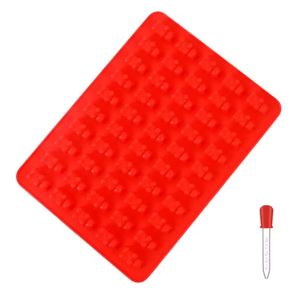 Cute teddy bear gummy candy baking mold cartoon animal chocolate candy mold children's dropper food grade kitchen accessory tool