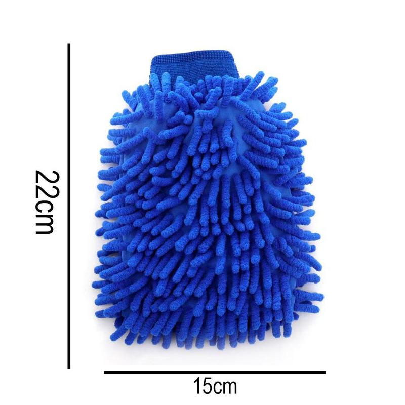 Chenille Car Washing Gloves Microfiber Auto Cleaning Mitt for Vehicle Double-sided Washable Thickened Care Cleaning Gloves