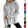 Damen Mode Lässiges Bequemes Farbiges Kapuzen-Langarm-Oberteil für Herbst und Winter
