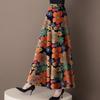 Women's High-End A-Line Summer Skirt - Stylish, Printed, Slimming, Belly-Covering