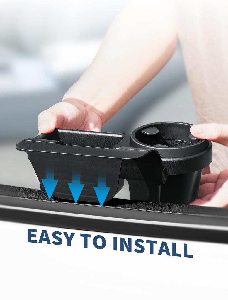 Car Drink Window Gap Cup Holder Smartphone Stand Storage Compartment Hook Ideal for Adding Drink Holders to Your Car Fits 74mm with TPR Charging Made