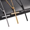 Classic Stainless Steel Round Cross Pendant Necklace for Women Men Religious Christian Faith Prayer Charms Chain Metal Jewelry