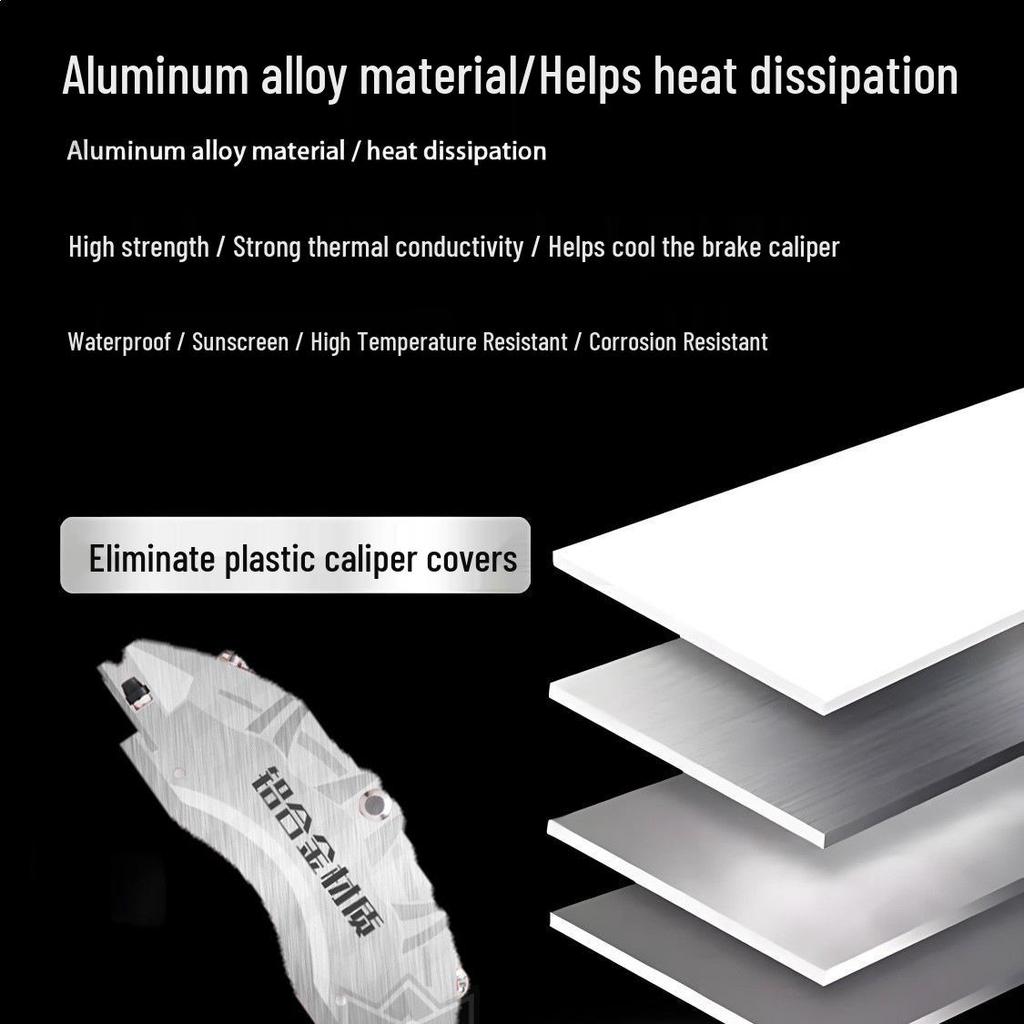 Aluminum Alloy Caliper Cover for AMG Style Modification - Fits Mercedes A, B, C, E-Class, GLA, GLB, GLC, CLA