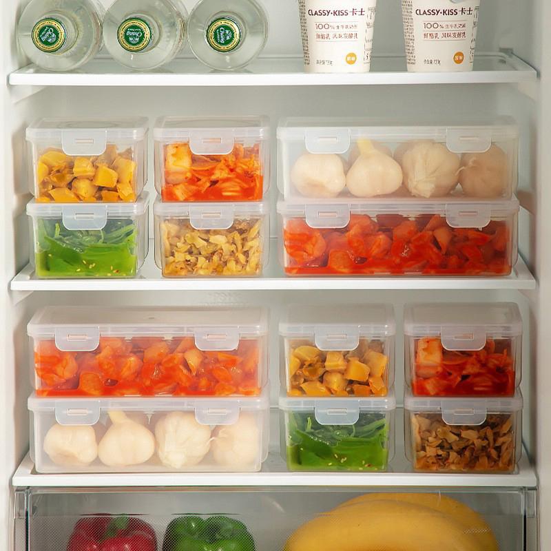Food Storage Box Refrigerator Sealed Fresh-Keeping Box Kitchen Organizer Transparent Scallion Ginger Garlic Storage Container