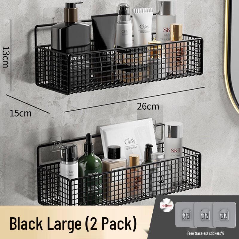 LIEI Drill-Free Suction Cup Bathroom Shelf