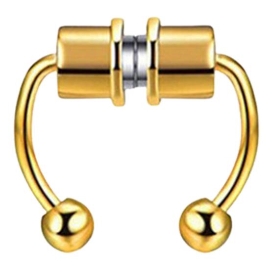 Non-Piercing Fake Nose Ring Reusable Stainless Steel Nose Hoop Fashion Magnetic Septum Rings for Party