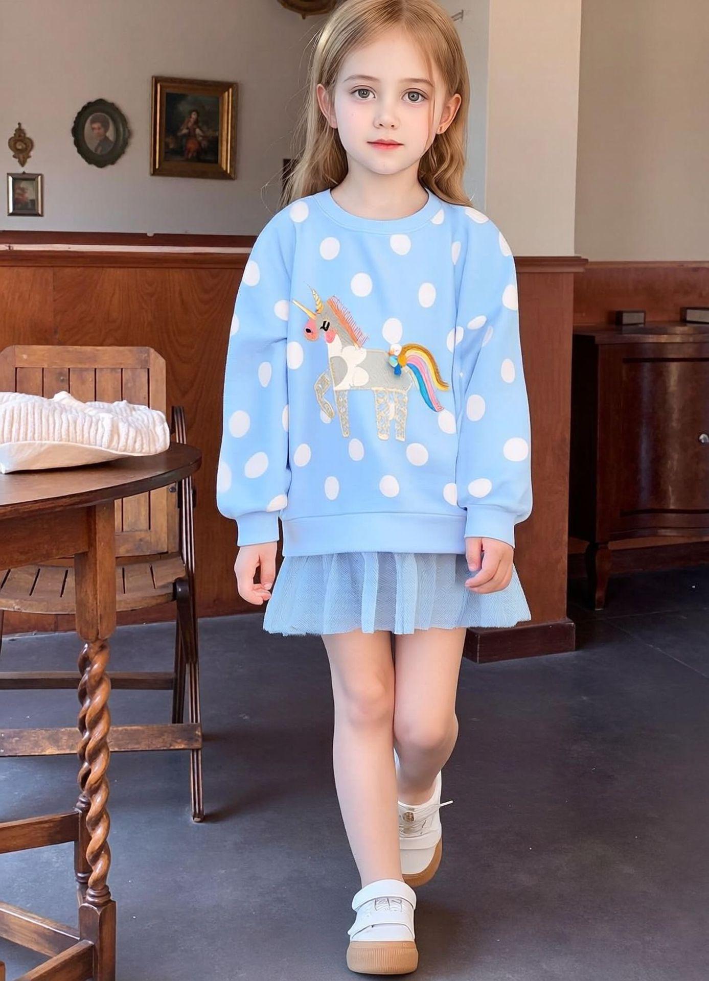 Girls Cartoon Hoodie for Spring Autumn Cute and Trendy Top for Kids 90