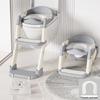 Foldable Children's Toilet Ladder with Backrest