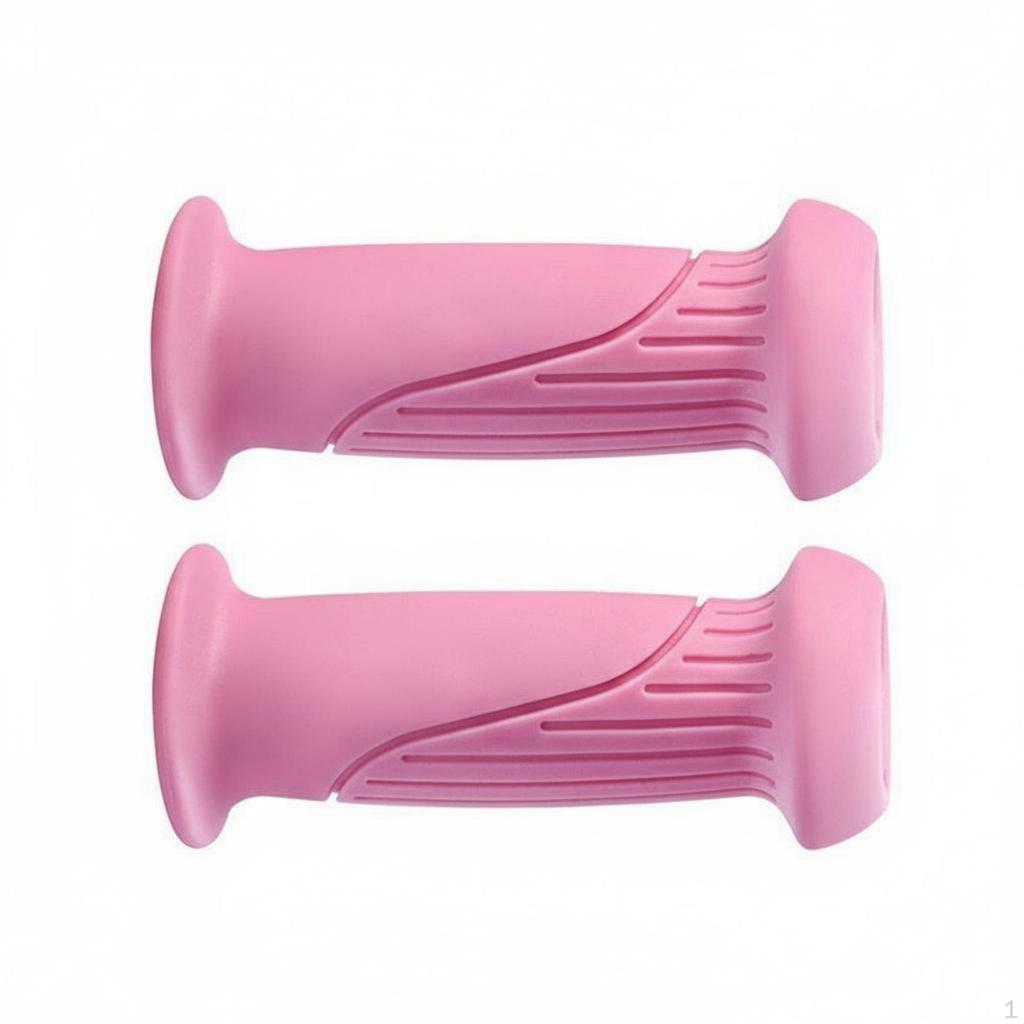 2 Pieces Children's Bike Handle Grips Comfortable Soft Rubber Handlebar NonSlip for Young