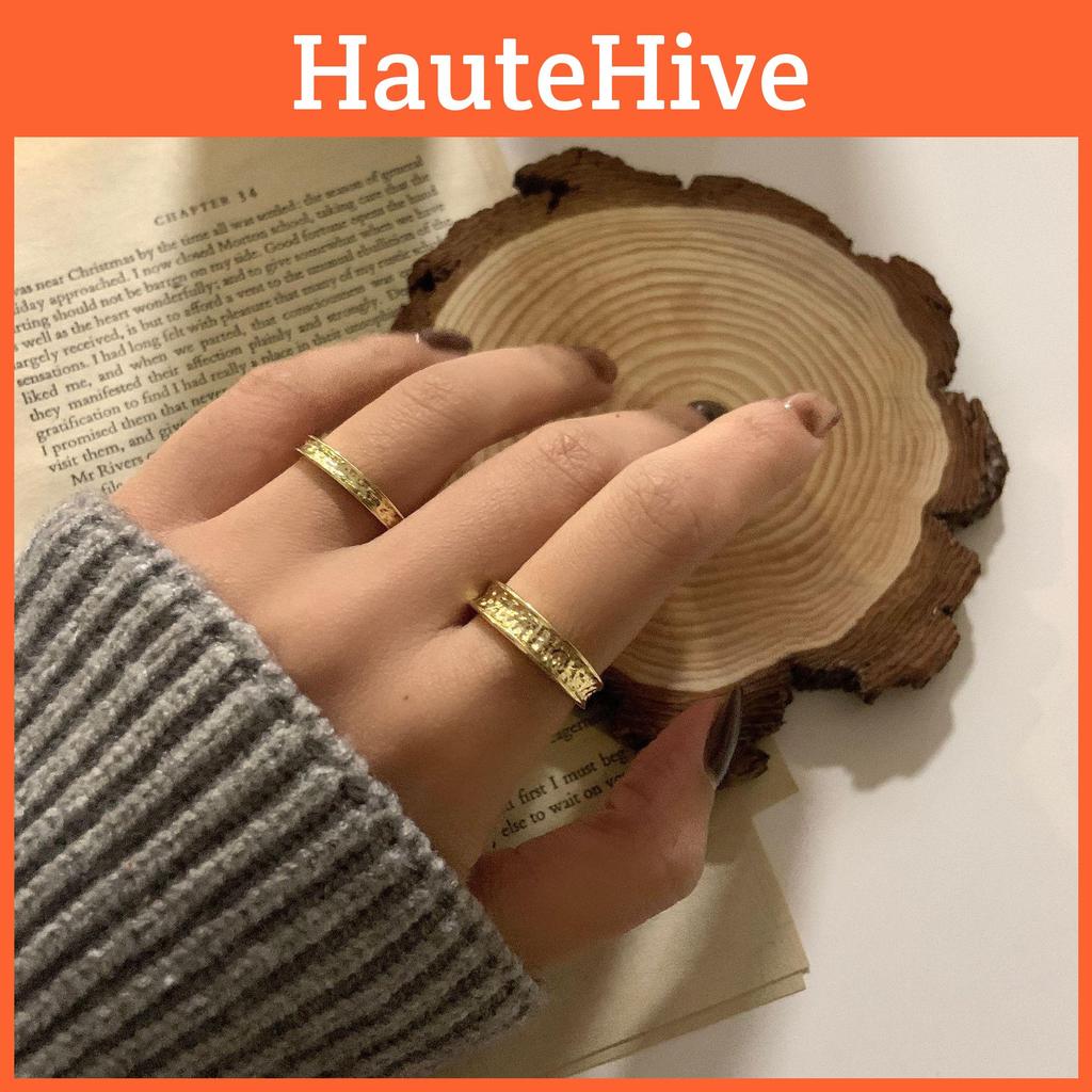 Elegant Korean Style Geometric 925 Silver Ring For Fashion-forward Young Girls