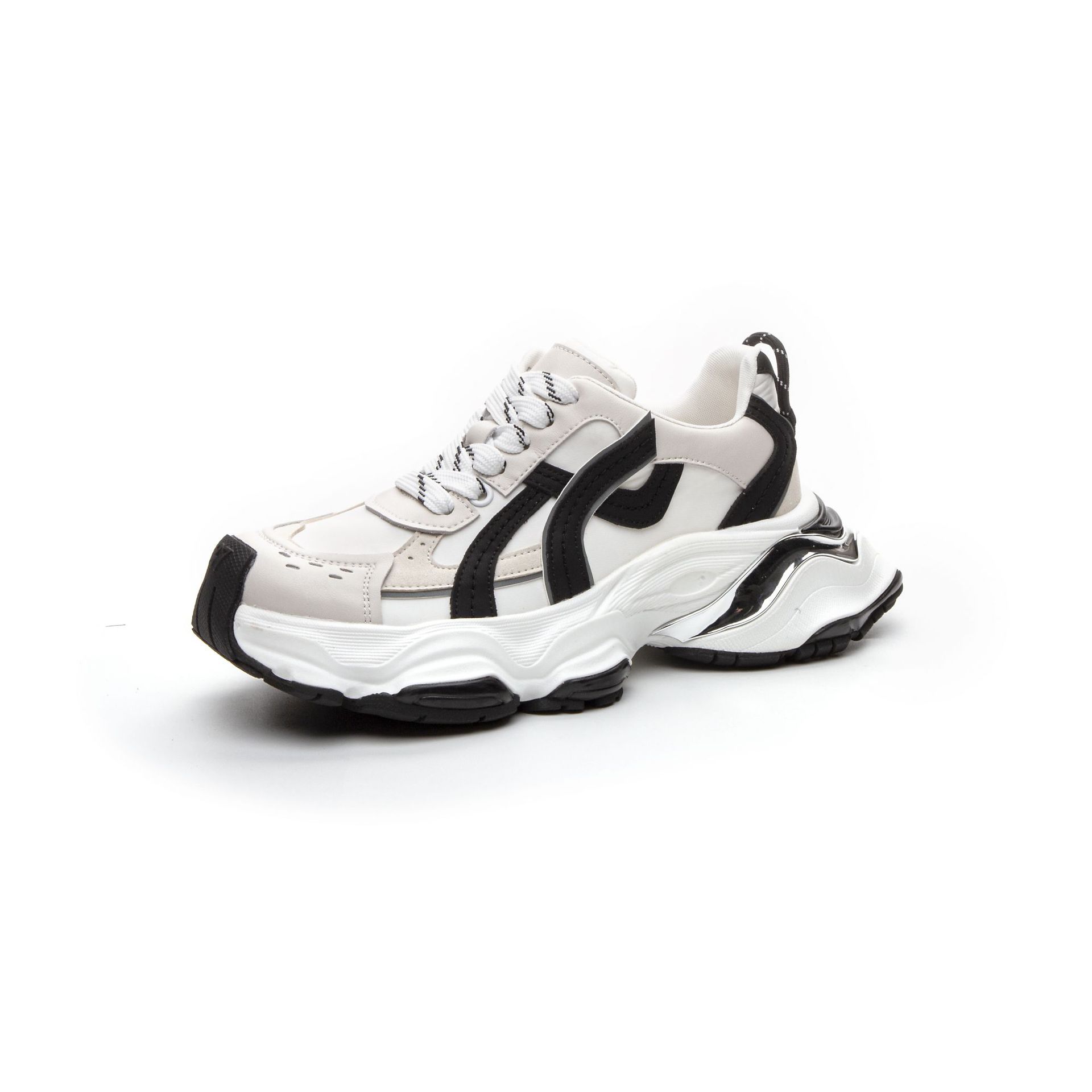 

Индивидуализированные кожаные кроссовки на толстой подошве, увеличивающие рост, для женщин, лето 2025, новая многомерная космическая модная повседневная женская обувь 40 чёрный