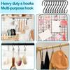 24 Pack S Hooks, 3.5 Inch Heavy Duty S Hooks for Hanging Plant, Large Closet Rod Hooks for Jeans Bags, Black Metal S Shaped Hook for Plant Basket,
