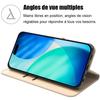 Coque pour iPhone 17 - BOOLING - Protection Intégrale Cuir Synthétique - Doré - 2 Verres Trempés