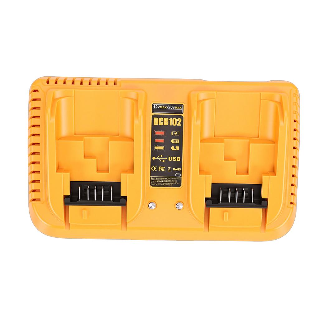 Power Tool Battery Charger Fit for DCB120 DCB127 DCB122 DCB124 DCB203 DCB204 DCB206 6A Battery 2 Port Charger Station