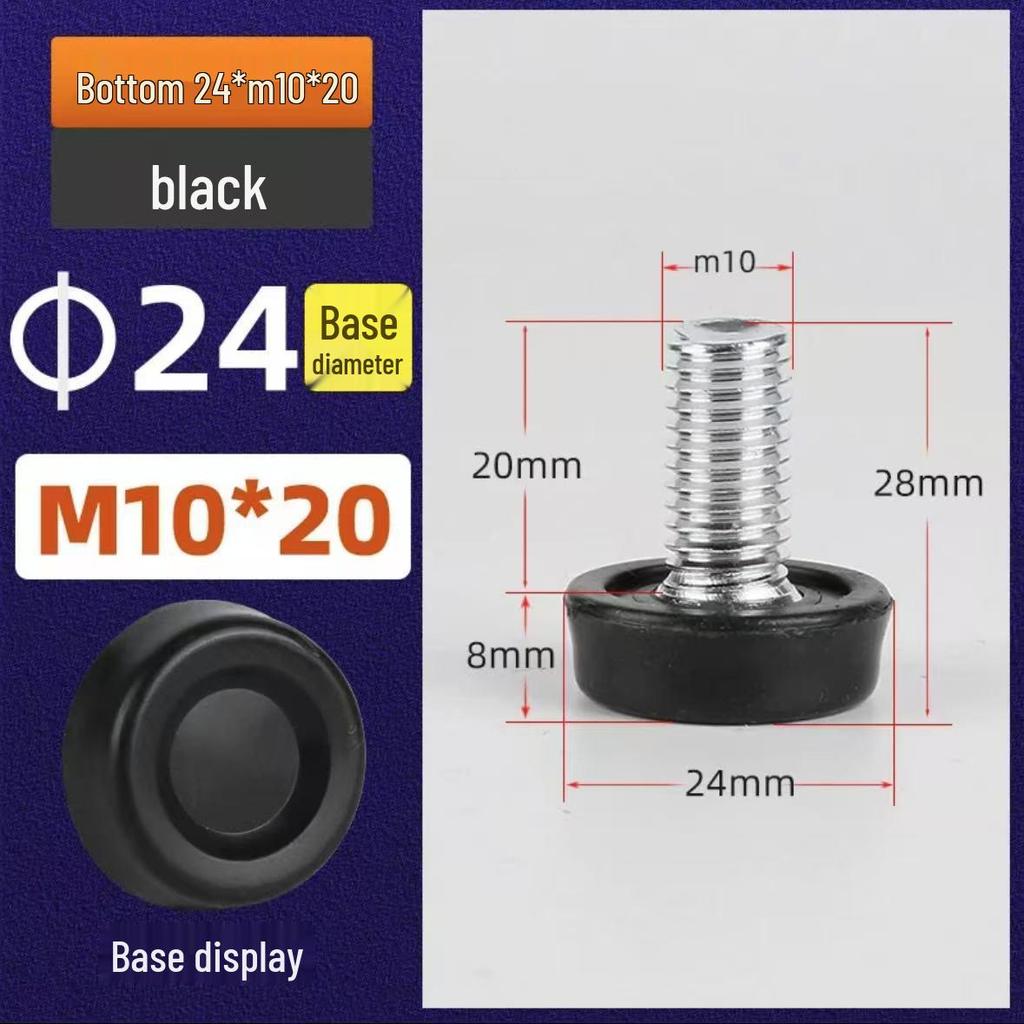 Adjustable Furniture Heightening Foot Pad (M6/M8/M10) – Screw Base for Shelves
