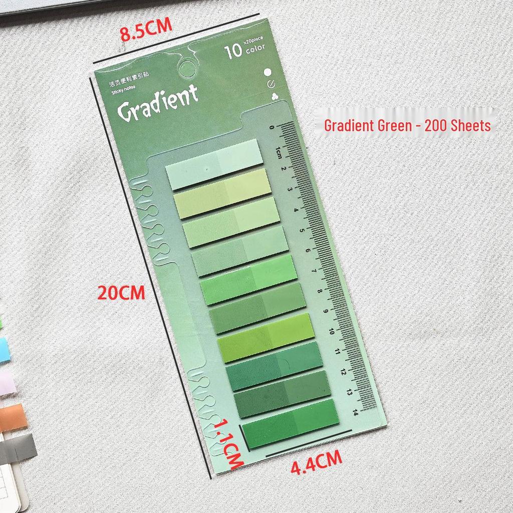 Morandi Color Series Pet Transparent Sticky Notes & Index Tabs Combination