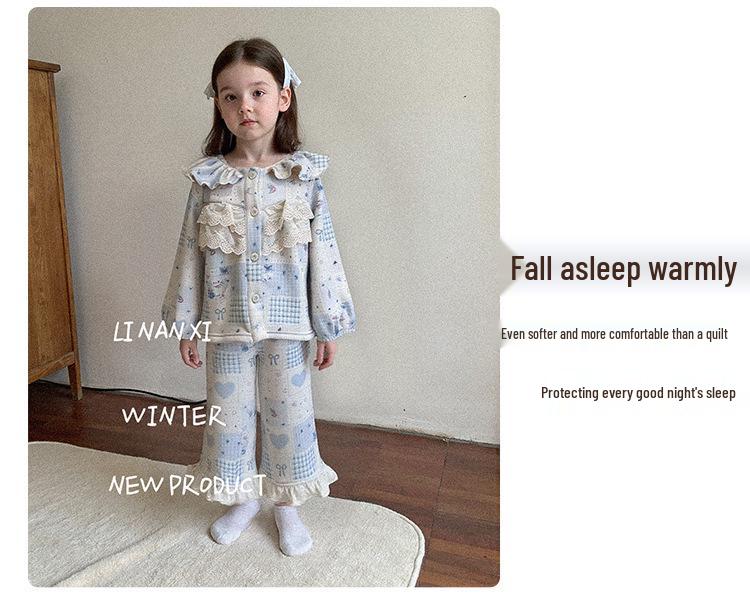 Girls' Winter Pajama Set - Cozy Autumn Homewear for Babies & Kids