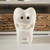 Novelty Bathroom Decor 3D Printed Smiling Tooth Toothbrush Holder Funny Dental Desk Figurine Counter Organizer Creative Shaped Storage Stand