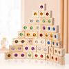 Rainbow Acrylic Stacking Building Blocks Montessori Toys Construction Toys Colorful Geometry Sensory Toy for Preschool Children