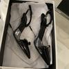 Frühling Sommer Mode PVC Transparent Spitzschuh Damen Pumps Elegant Kristall Keilabsatz Sandalen Partyschuhe