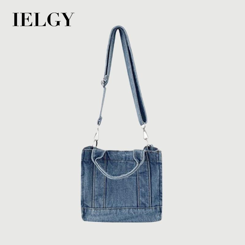 IELGY Denim Handbags High-end Design Sense Niche All-match Crossbody Shoulder Bag