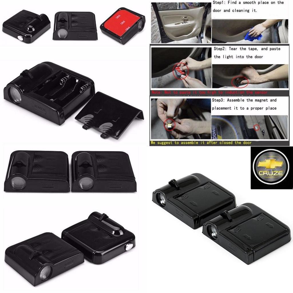 LED Kabellos 2 Stück Courtesy Auto Türschwelle Laser Willkommen Geister Lichter Für Cruz