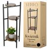 Standing Flower Stand, Metal, Black, Wooden, Flower Stand, Flowers, Plants