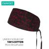 New Female Male Surgical Scrub Cap 100%Cotton Medical Nurse Doctor Hat Dentist Spa Lab Nursing Hats Unisex Hospital Surgeon Caps