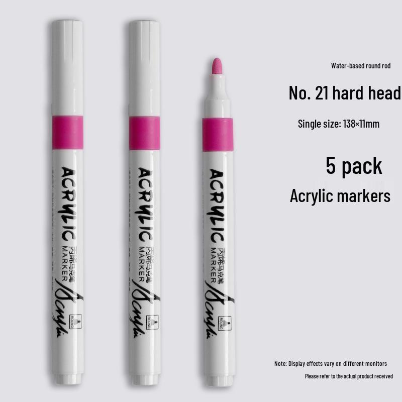 Black Acrylic Marker & Watercolor Brush Pen for Elementary Art - Washable & Layerable Colors for Kindergarten Drawing