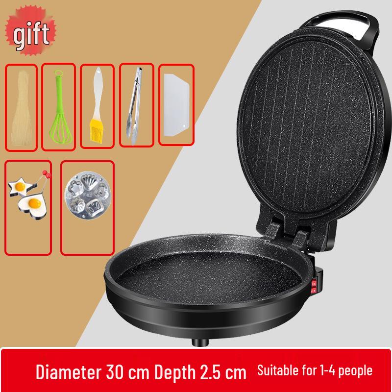 Household Electric Non-stick Pancake Maker with Auto Power-off and Double-Sided Heating for Thin Pancakes, Frying, and Grilling