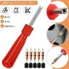 Tire Valve Core Tire Repair Tool Valve Core Spool Tool 62 Piece Set Removal