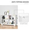 Wooden Cube Bookcase, 2 Tier Open Storage Shelving Unit with 4 Compartments, Freestanding Display Bookshelf for Home Office Living Room Furniture
