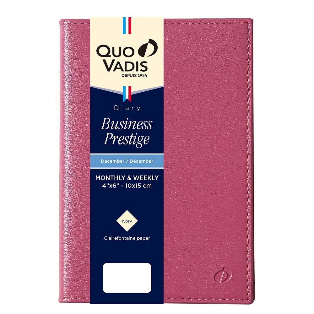 QUOVADIS 2026 Business Prestige Soho Weekly Vertical Diary A6 Variant 10x15cm rose qv28505ro