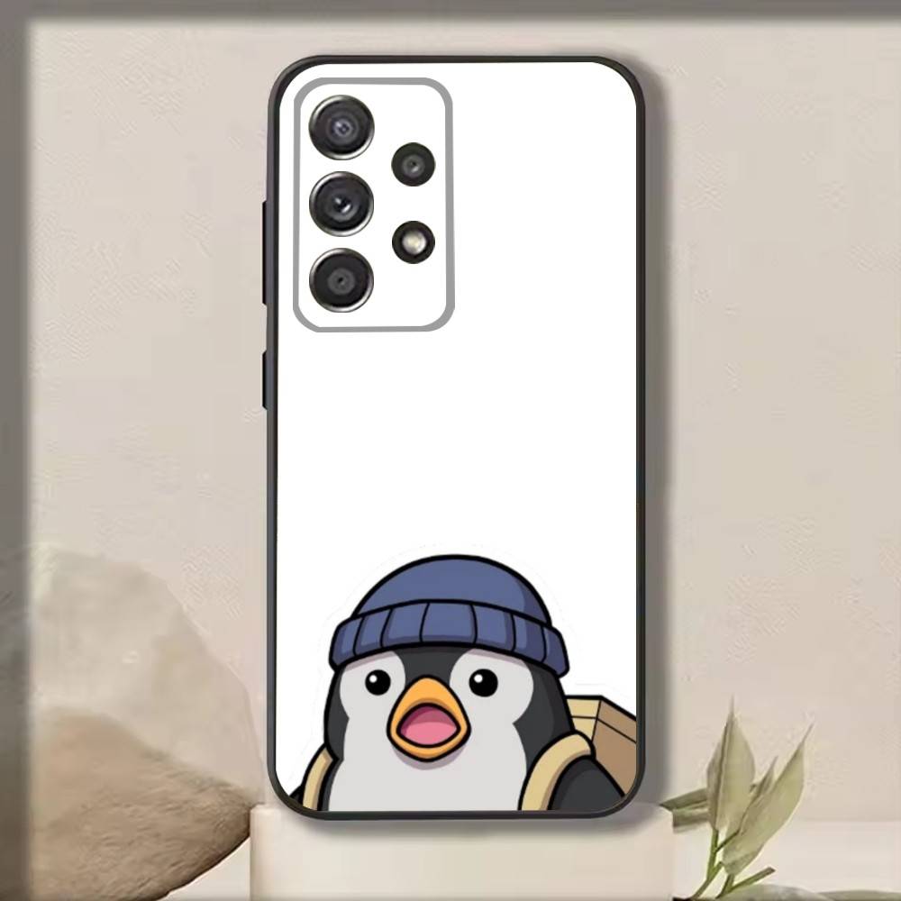 C-Cartoon Penguin   Phone Case For Samsung S25,S24,S21,S22,S23,S30,Ultra,S20,Plus,Fe,Note,10,9,5G Black Cover