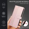 For Samsung Galaxy S25+/S24+ Case 3D Rhombus Grid Imprinted Wallet Leather Phone Cover with Lanyard