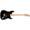 Squier Sonic Stratocaster HSS, Maple Fingerboard, Black Pickguard, Black with Soft Case