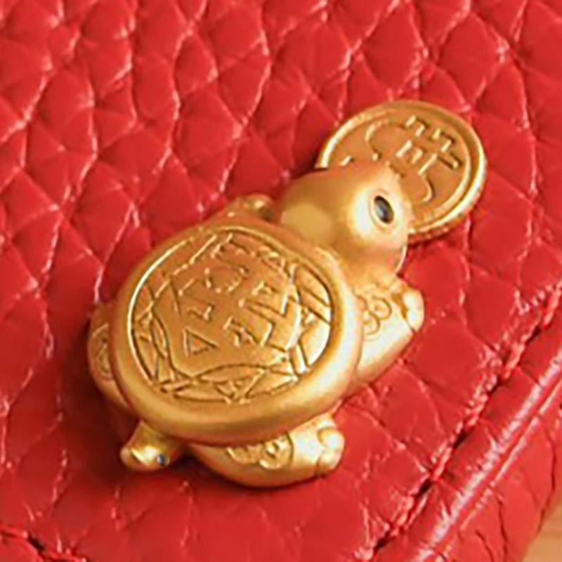 Feng Shui Money Vintage Turtle Temple Lucky Wealth Mini Golden Tortoise Guarding Praying Home Decor Lucky Gift Miserly Turtle