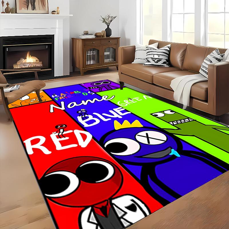 Custom Personalization Rainbow Friends Area Rug - Perfect For Kitchen, Bathroom,Laundry Room Decor Large Size Available,Gift All Seasons