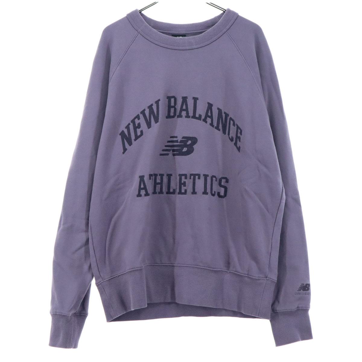 

NEW BALANCE Embroidery logo Long sleeve trainer XS purple Men s Used