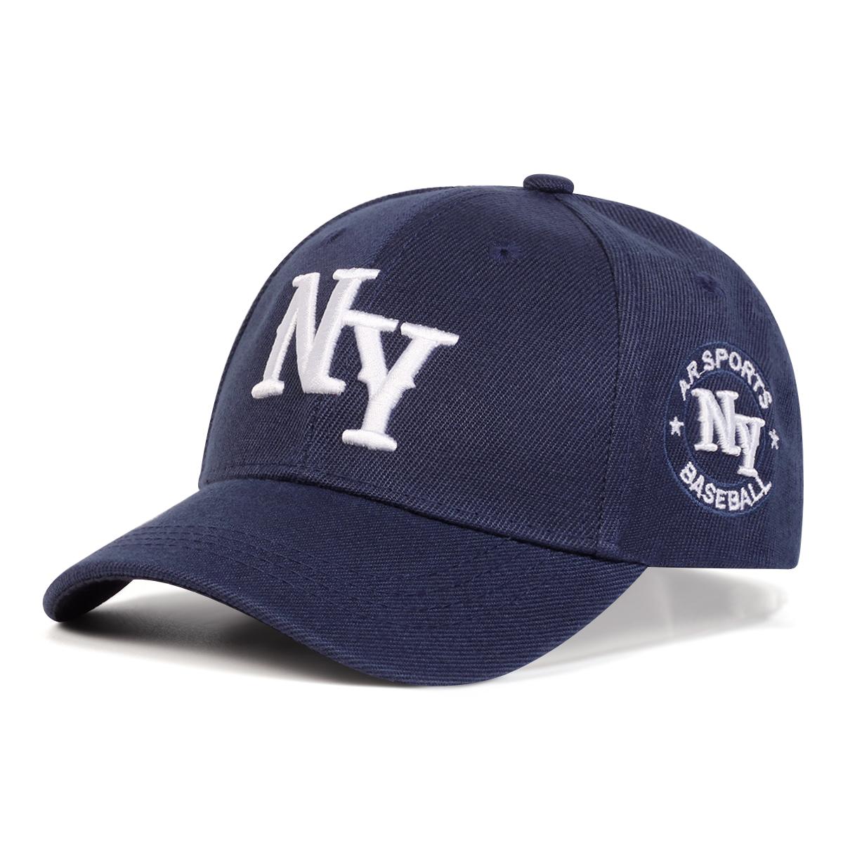 

Дитяча бейсболка з вишивкою літер, регульована, у стилі хіп-хоп, дизайнерська кепка, весняно-осіння, для відпочинку на відкритому повітрі, дорожні аксесуари для хлопчиків і дівчаток темно-синього кольору