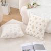 Snowflake Print Cushion Cover Sofa Couch Decoration Pillow Cover  Pillowcase Perfect for Christmas Decorations