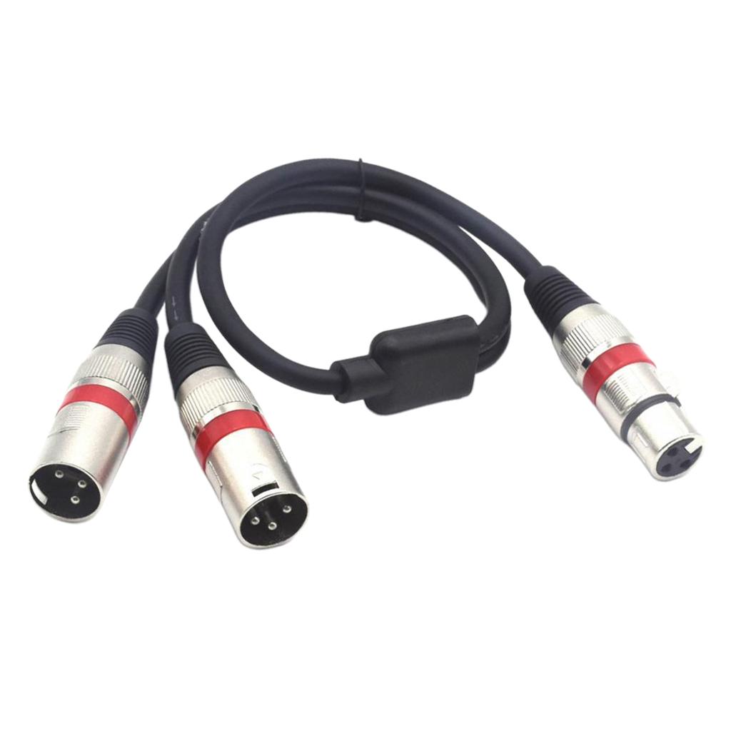 Buy XLR Splitter Female To Dual Male 3 Pin Y Cable Microphone Audio