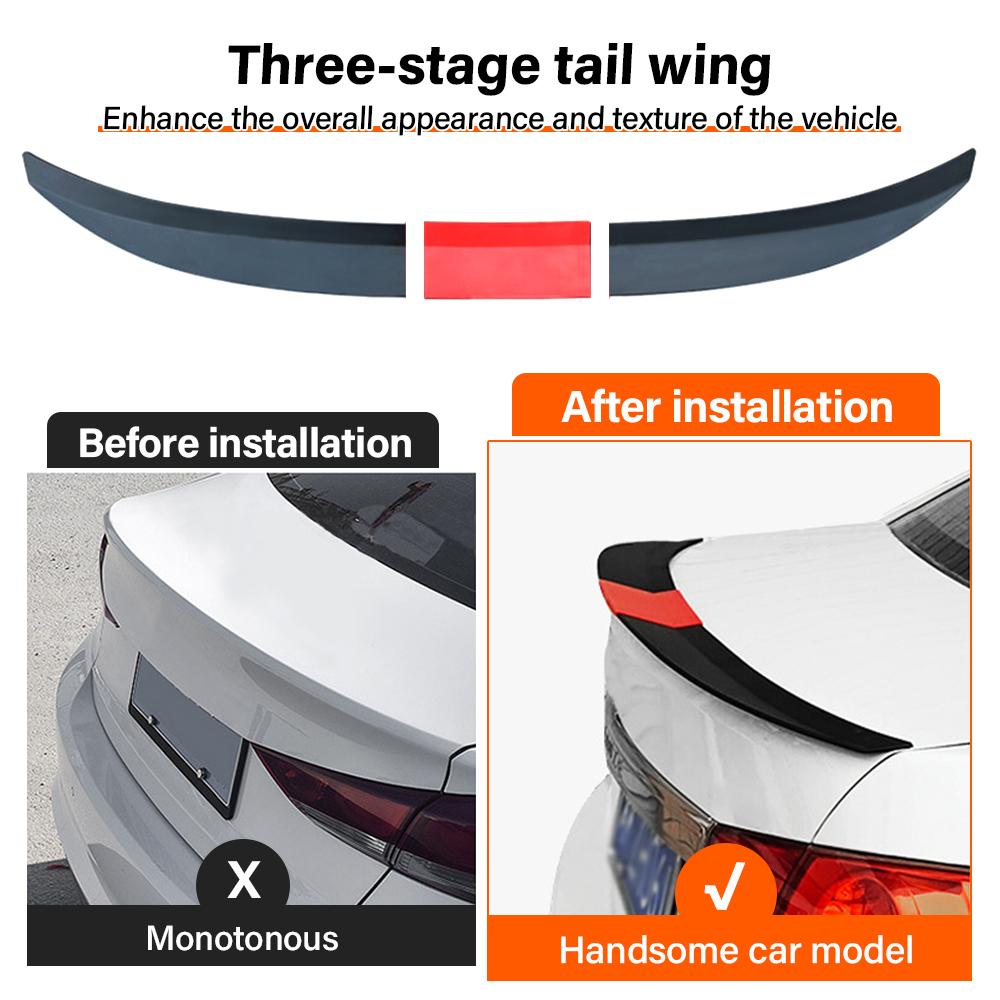 Car Universal Roof Spoiler Tail Universal Car Rear Wing Stick-on Perforated Trunk Spoiler Rear Wing Car Adaptations Tail