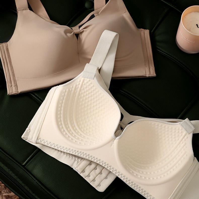 Seamless Bra Women's Adjustable Gathering Bra Plus-size Underwear Women's Beauty Back Lift Anti-glare Bra
