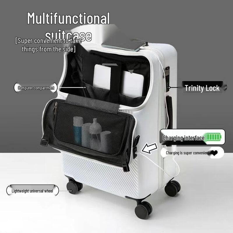 

OEING Front-Opening Travel Trolley Luggage 26 Inch