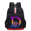 College Style Trend 26 Letter Printing Anime Cartoon Large Capacity Burden Reduction Backpack Casual Student School Bag