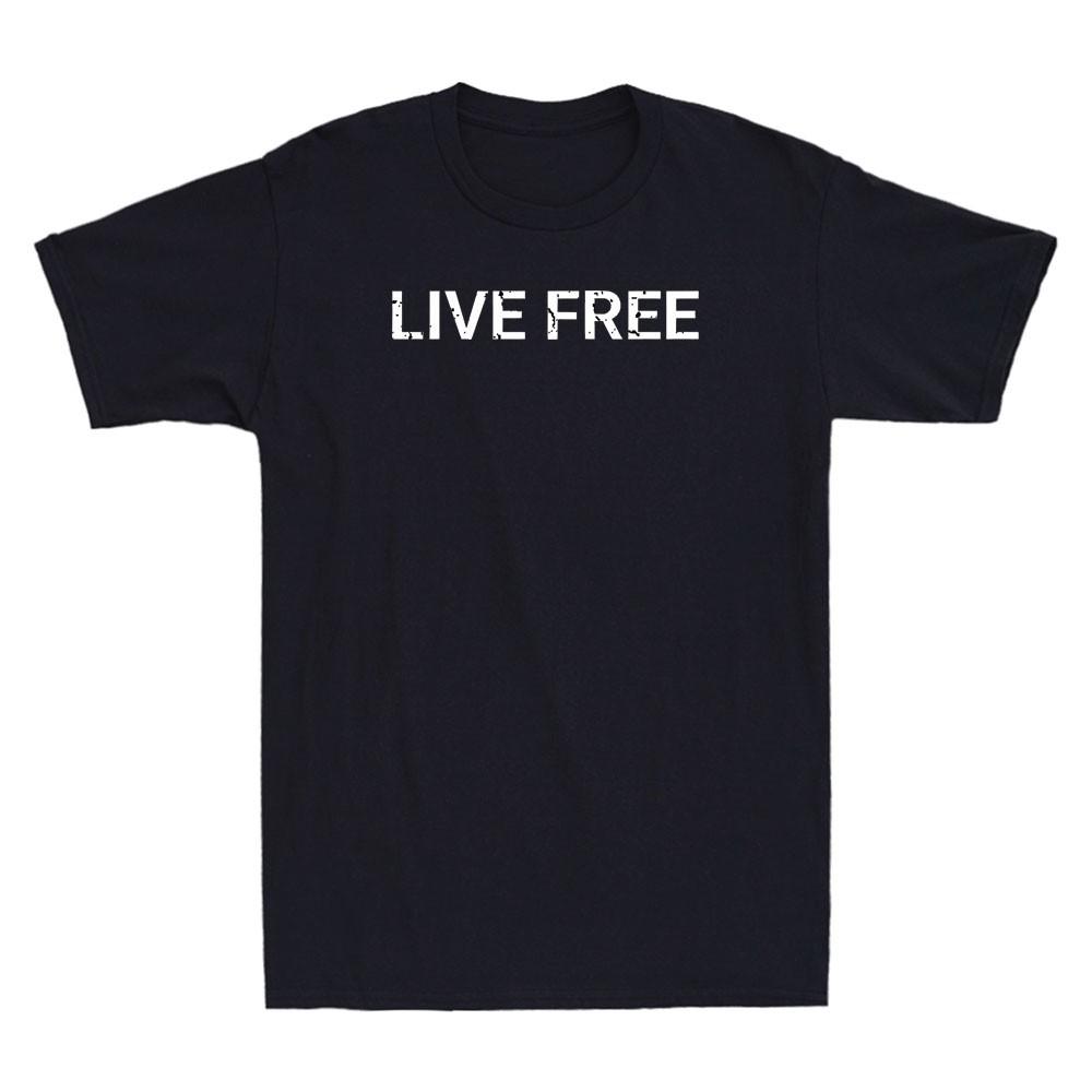 Charlie Live Free Funny Patriotic Saying Quote Retro Unisexs Short Sleeve T Shirt