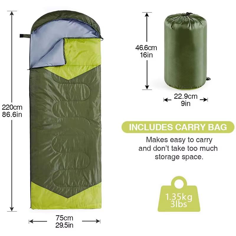Oem Lightweight Waterproof Summer And Winter Sleeping Bag Comfortable For Indoor And Outdoor Hiking And Camping