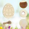 8 ks Dřevěná velikonoční vajíčka Závěsná dekorace Ručně vyráběná Dětské DIY Malování Nedokončená vajíčka Ozdoba Sváteční párty Dekorace Přívěsek