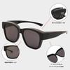 [FEISEDY] Oversized Folding Sunglasses, Polarized Lenses, Wearable Over Glasses, UV Protection, Large Frame, Women's & Men's, for Driving, Fishing,